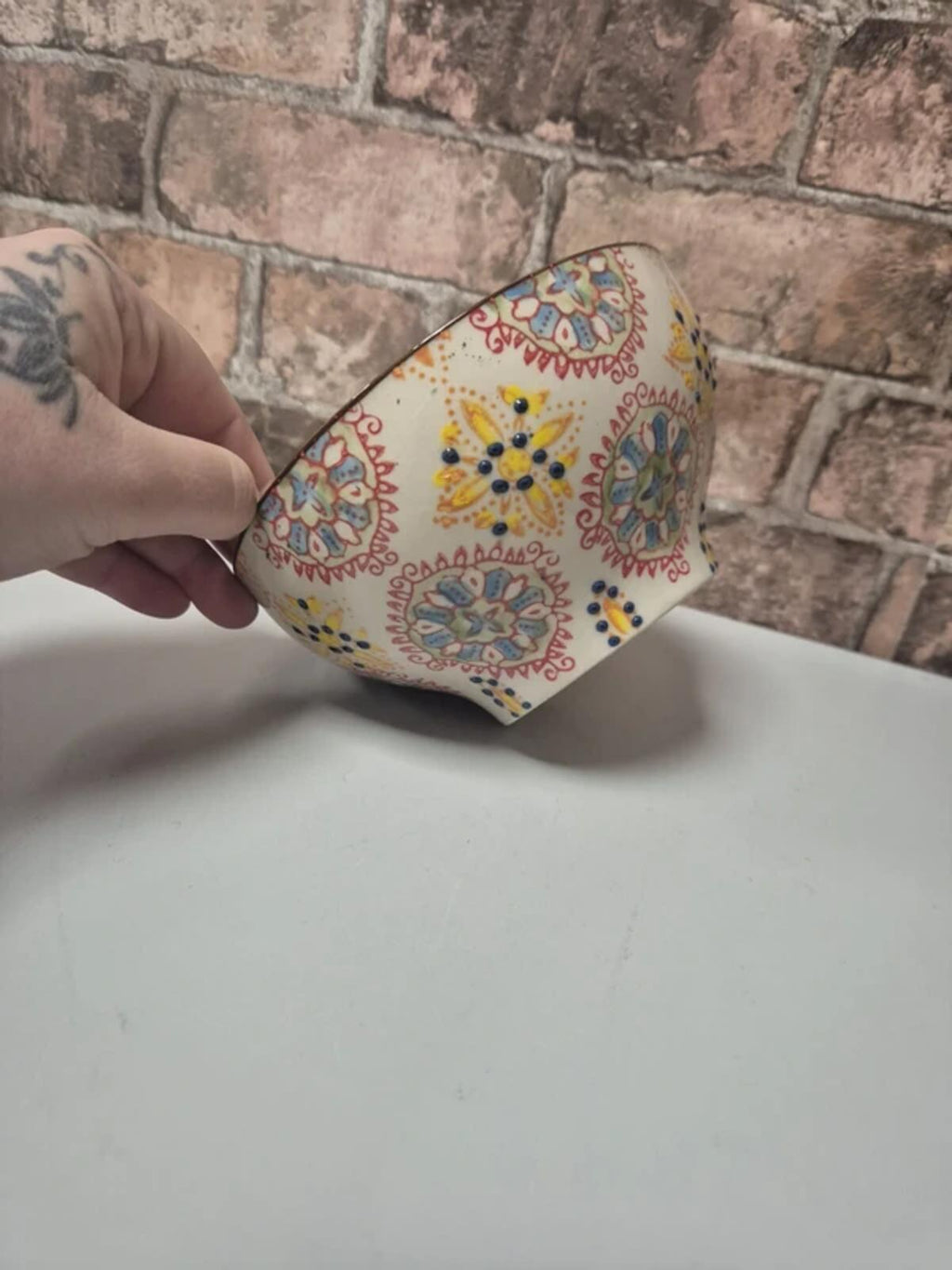 Pair of Moroccan Patterned Bowls