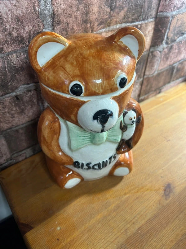 Vintage Teddy Bear Cookie Jar