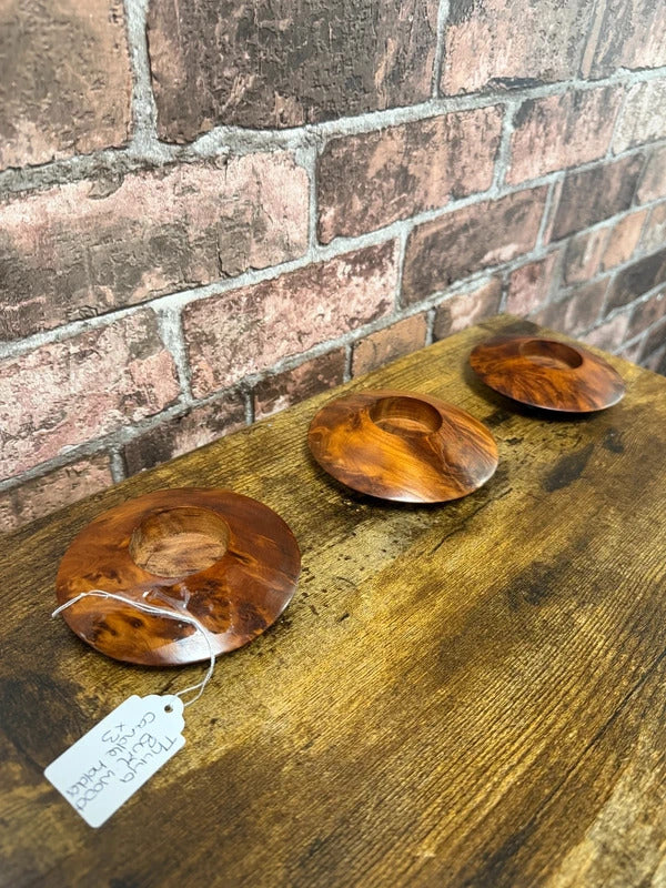 Thuya Burl Wood Candle Holder