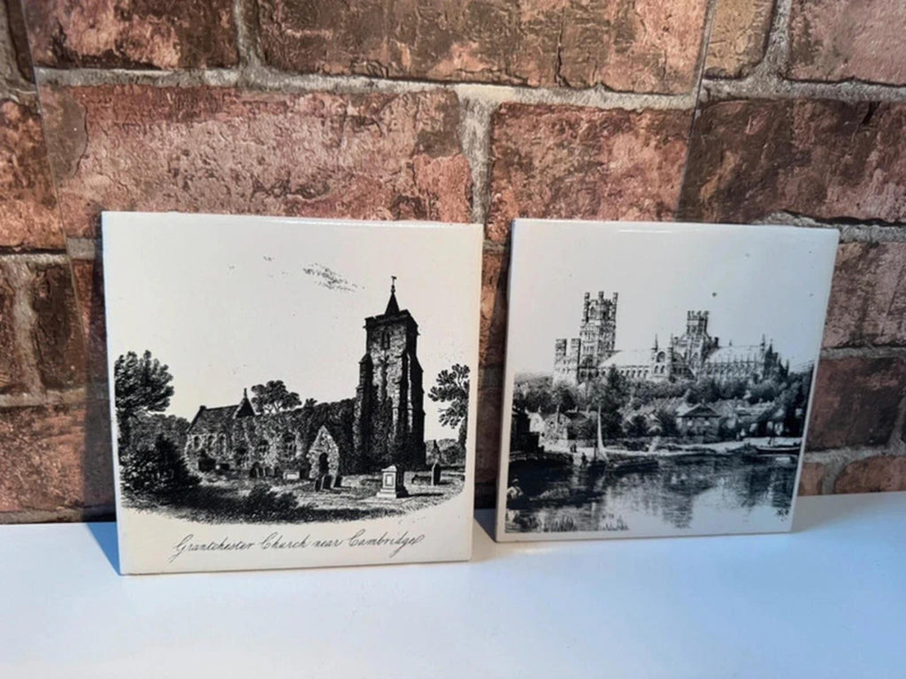 Pair of Vintage Cambridgeshire Tiles