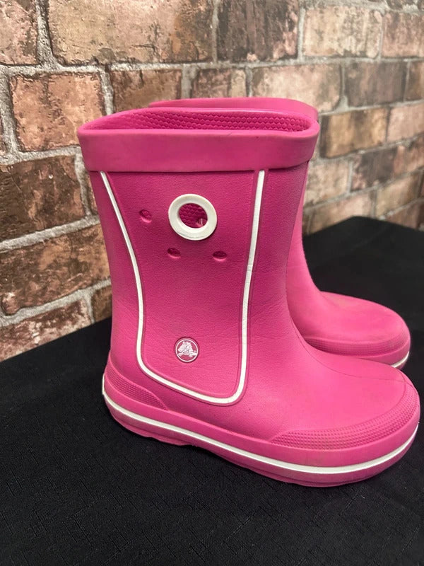 Pink Kids Croc Crocband Jaunt Wellies - Size 1 UK SHOE