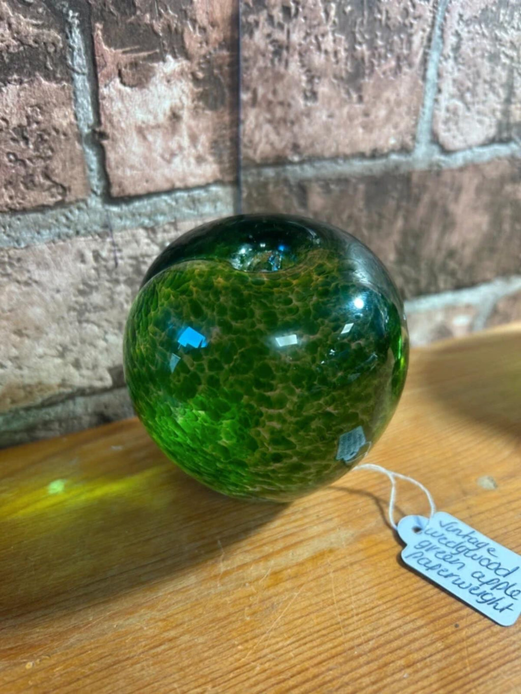 Vintage Wedgwood Green Apple Paperweight