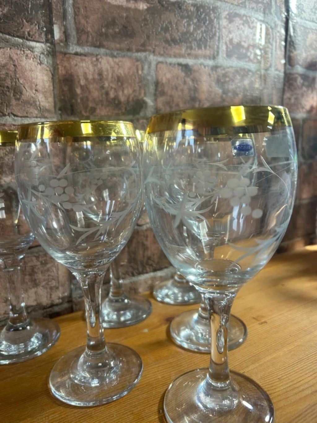 Duiske Irish Hand Cut Glasses x 6