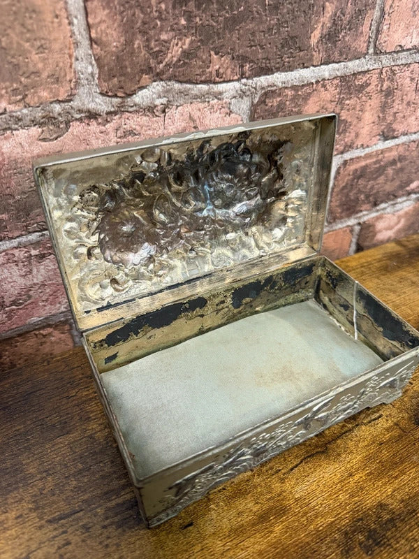 Antique Japanese Metal Jewellery Box