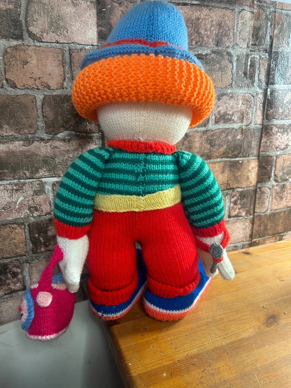 Knitted Clown Doll