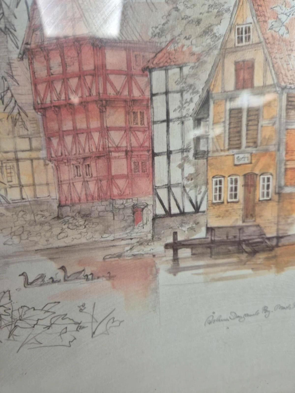 Mads stage Watercolour framed and signed