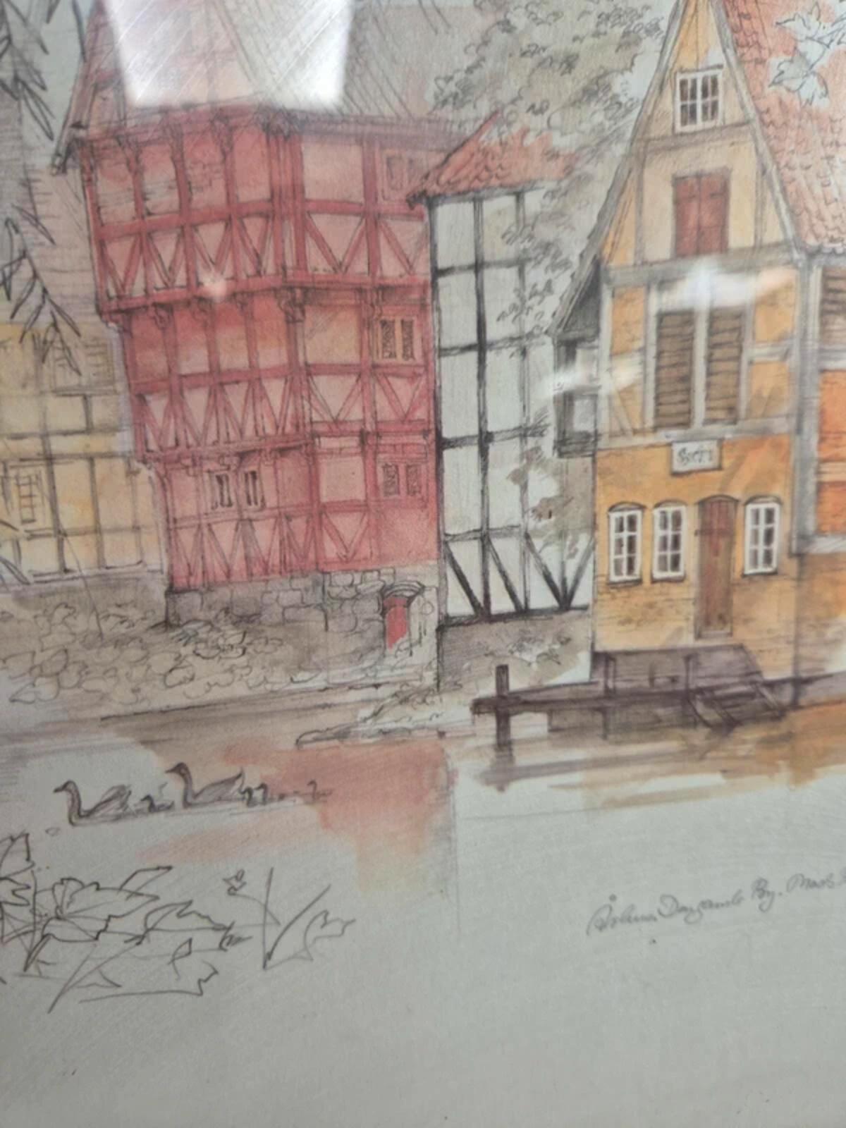 Mads stage Watercolour framed and signed