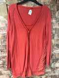 Miss Captain Coral Cotton Cardigan - Size 14