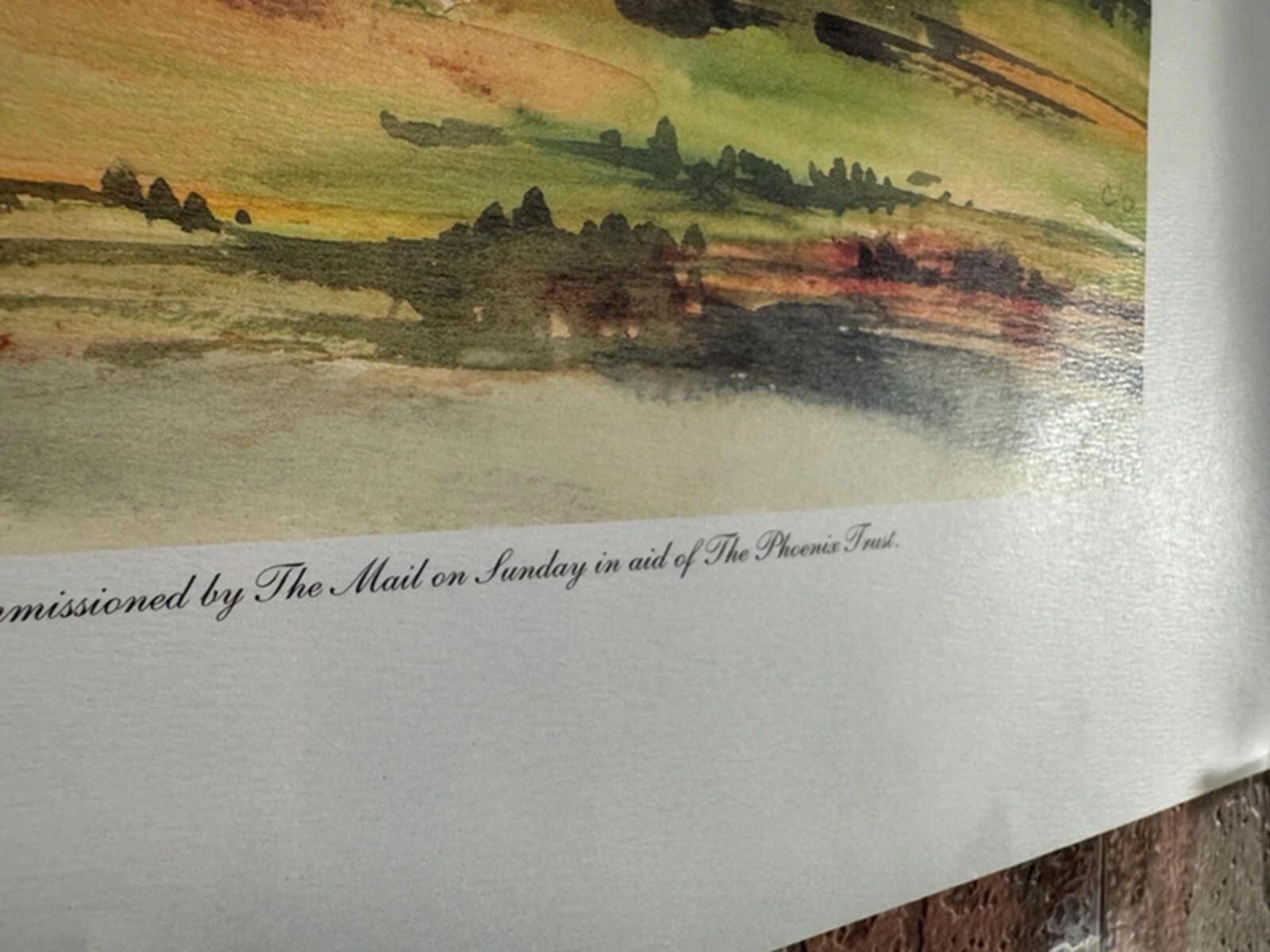 Limited edition print of "View in South of France" by HRH The Prince of Wales - Number 41