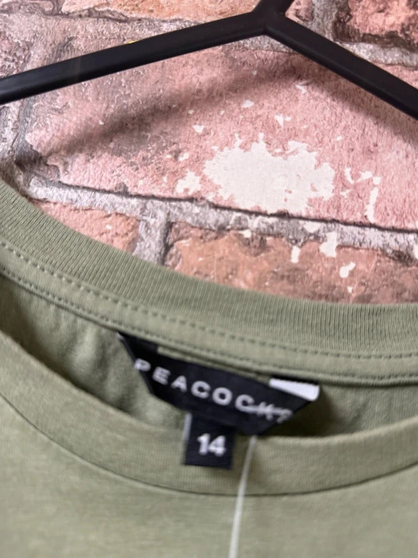 Peacocks Khaki Star Top - Size 14