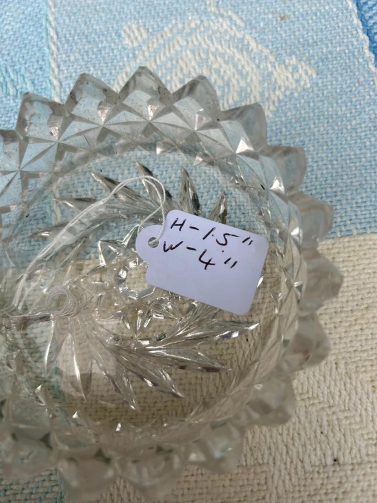 Vintage Clear Cut Crystal Ashtray