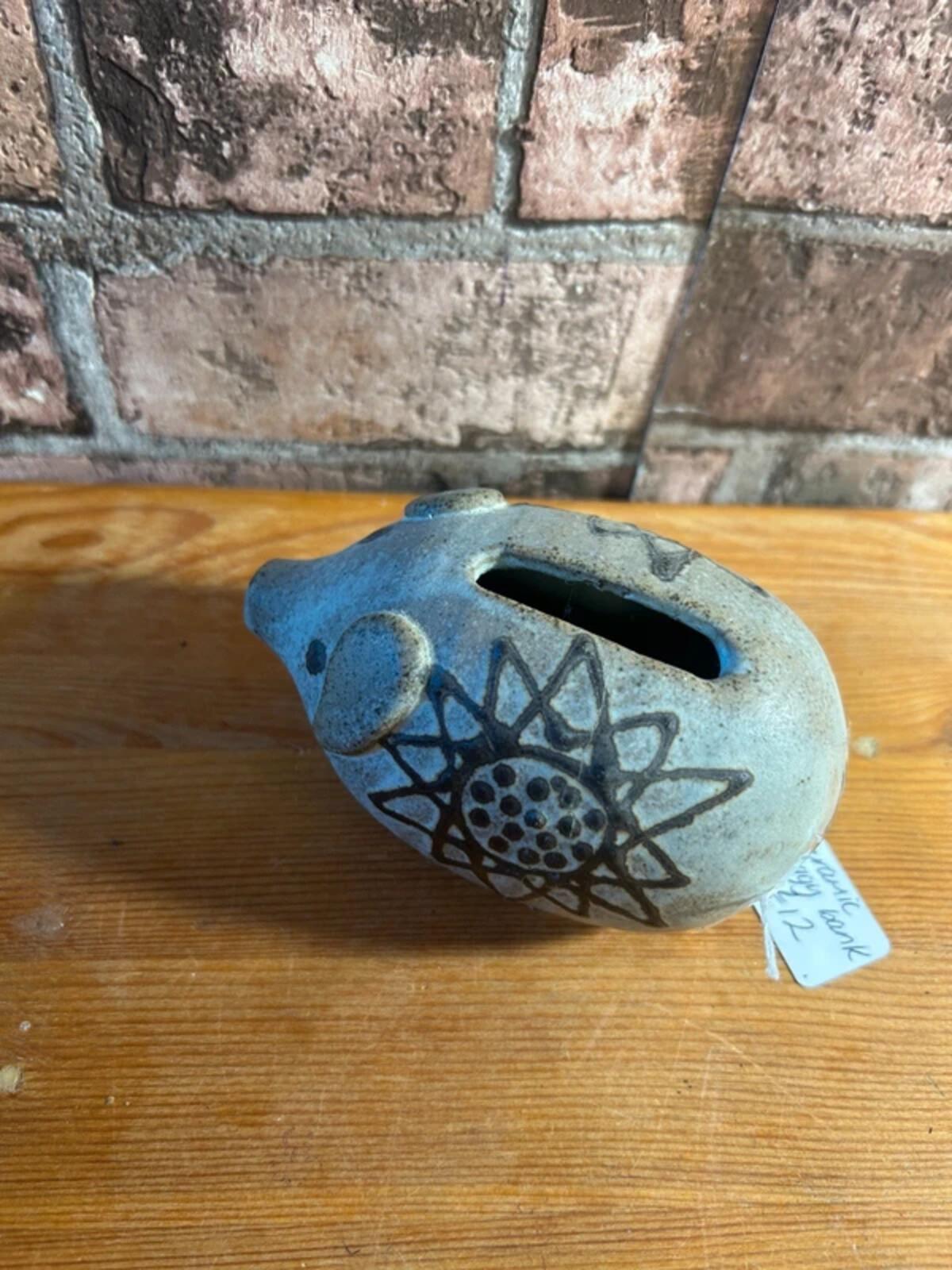 Ceramic Patterned Piggy Bank