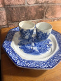 Georgian Egg Plate and Two Egg Cups