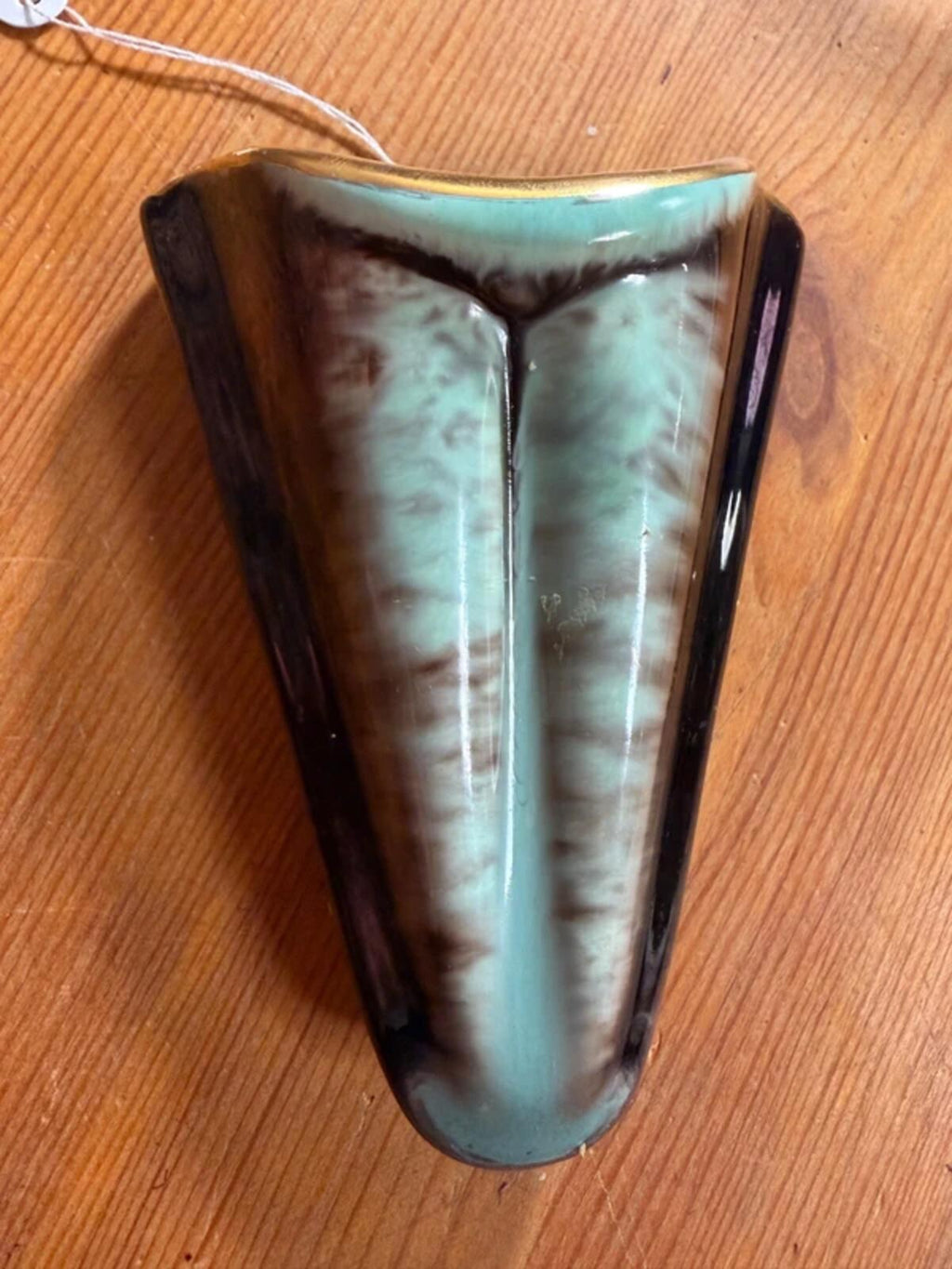 West German Vintage Ceramic Wall Pocket Vase