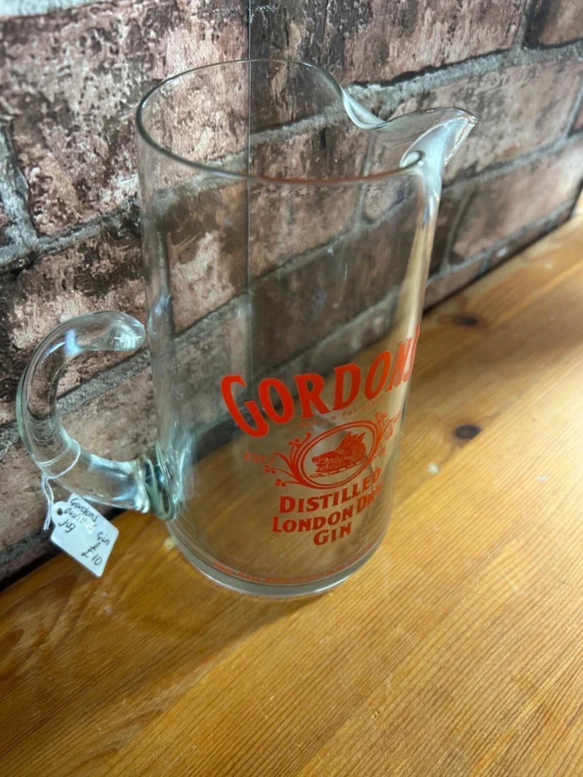 Gordons Distilled Gin Glass Pitcher Jug