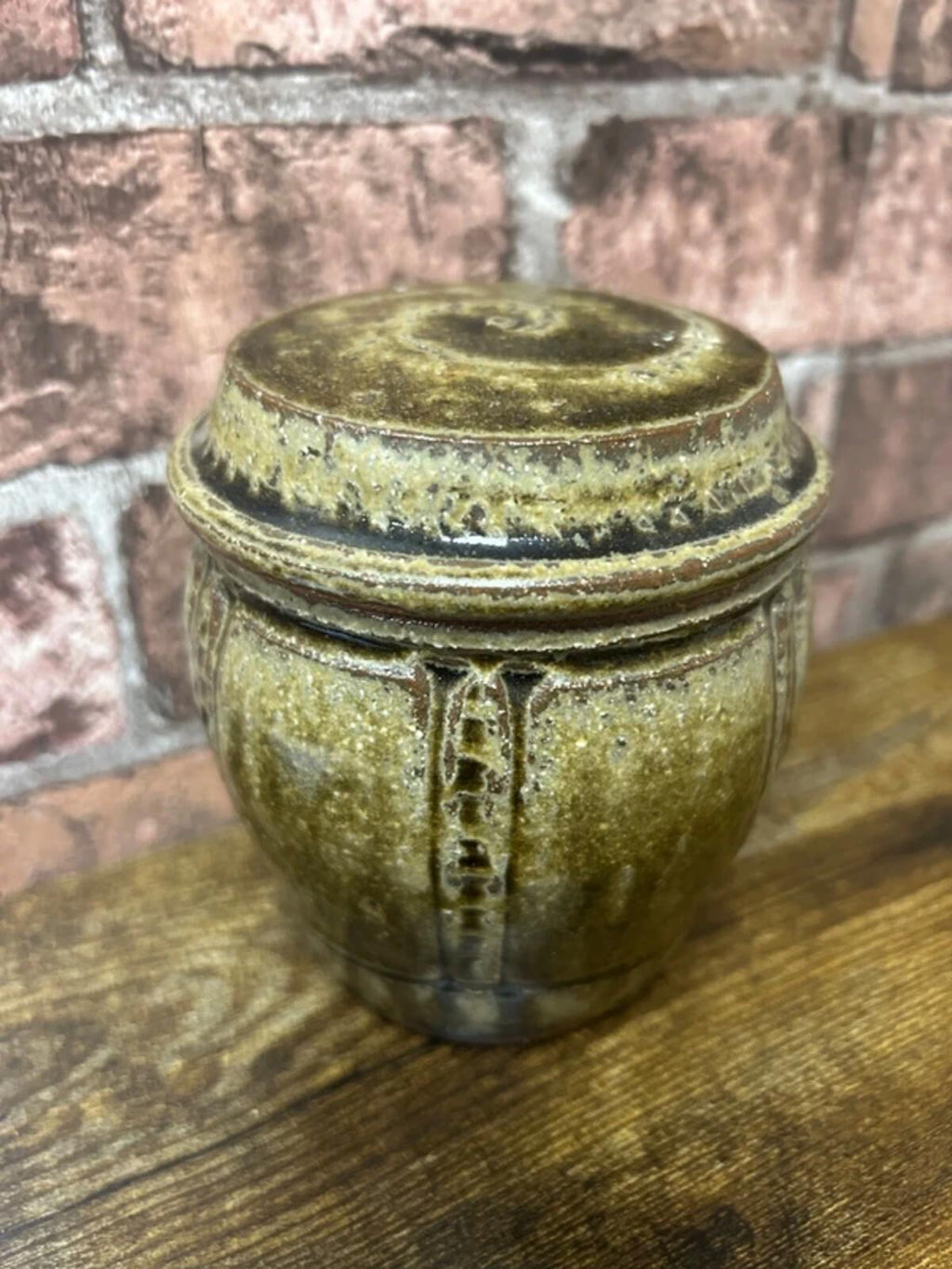 Vintage Stoneware Lidded Jar