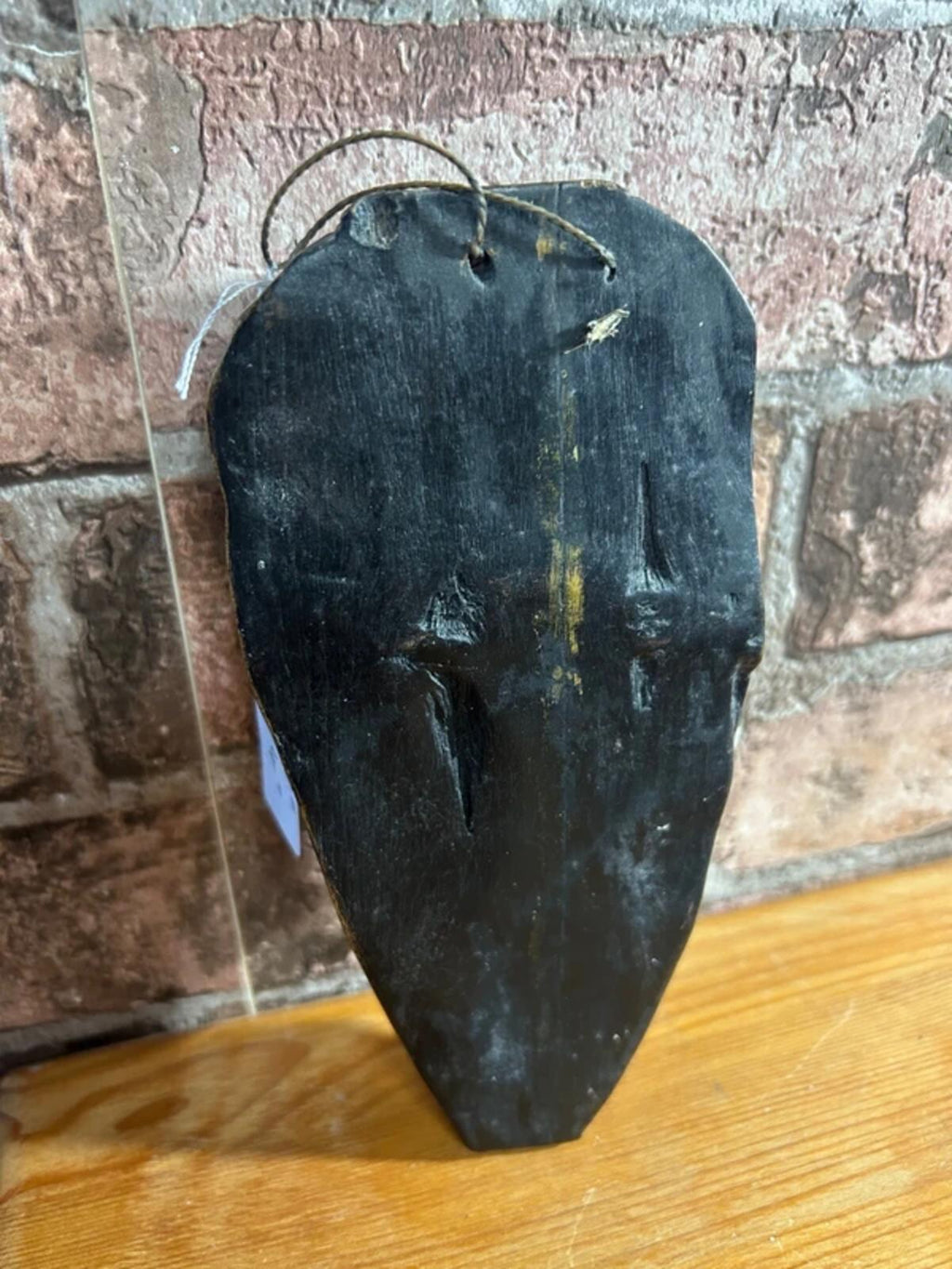 Vintage Carved Ebony Wood African Mask Ornament