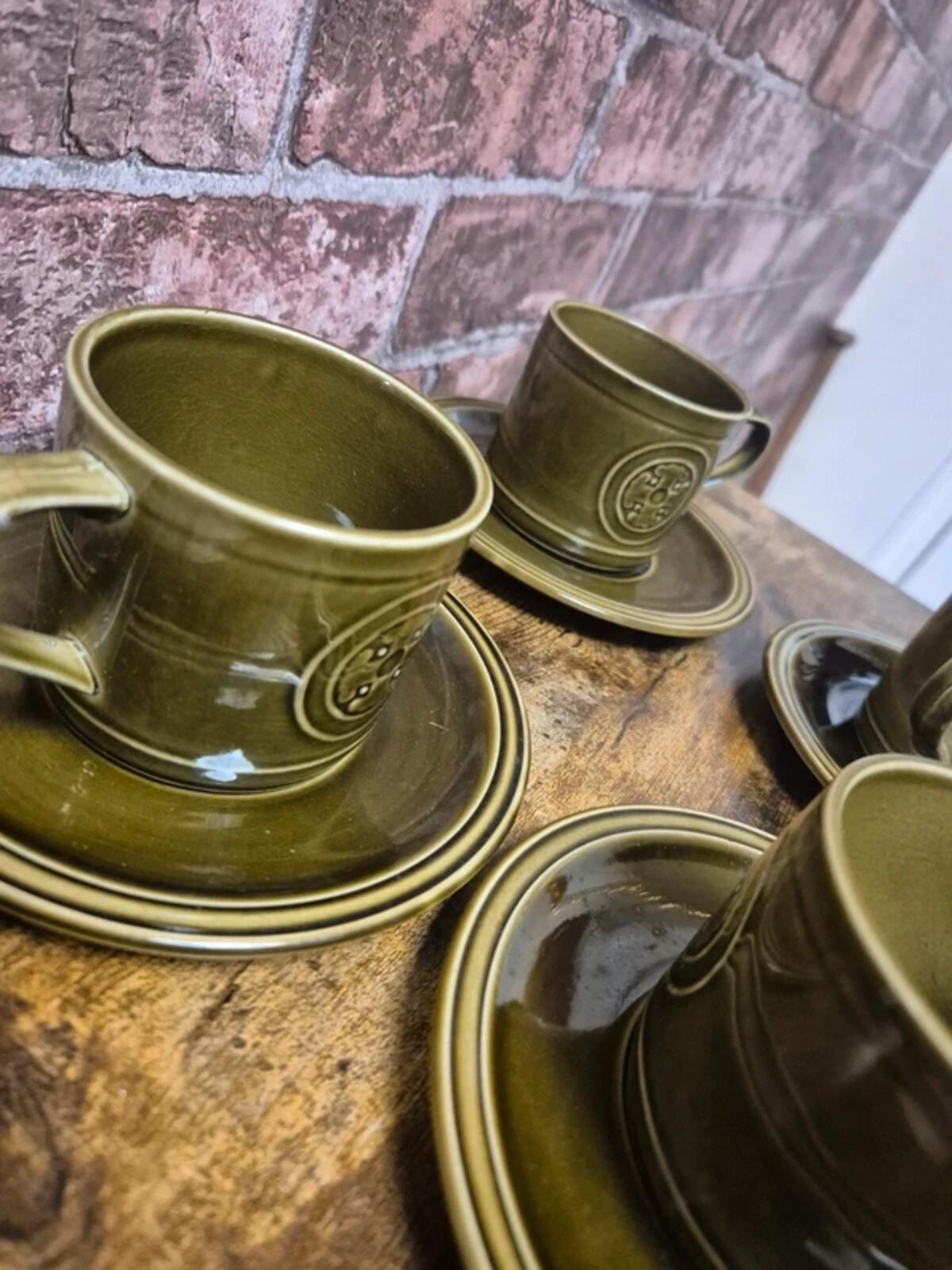 Agincourt Crown Clarence Ironstone 4 Cups and Saucers