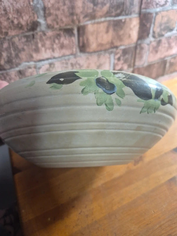 Vintage hand painted ceramic bowl