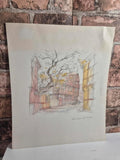 Mads Stage watercolour signed, unframed