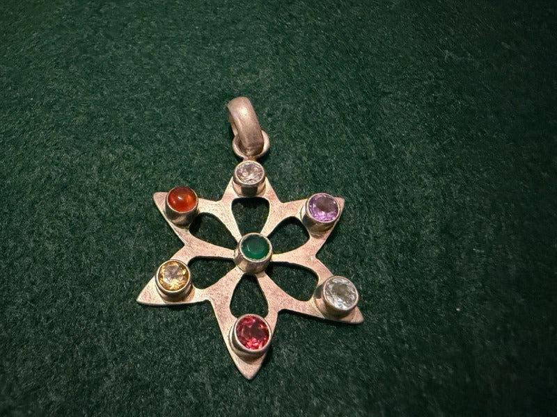 Sterling Silver Shakra Gemstone Pendant