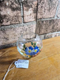 Vintage Glass Floral Mini Vase
