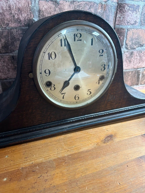Antique Wooden Cased Mantle Clock