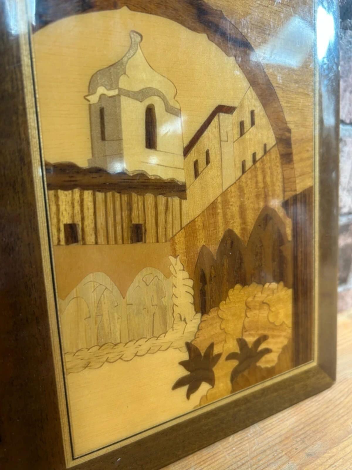 Italian Wood Marquery Wall Hanging