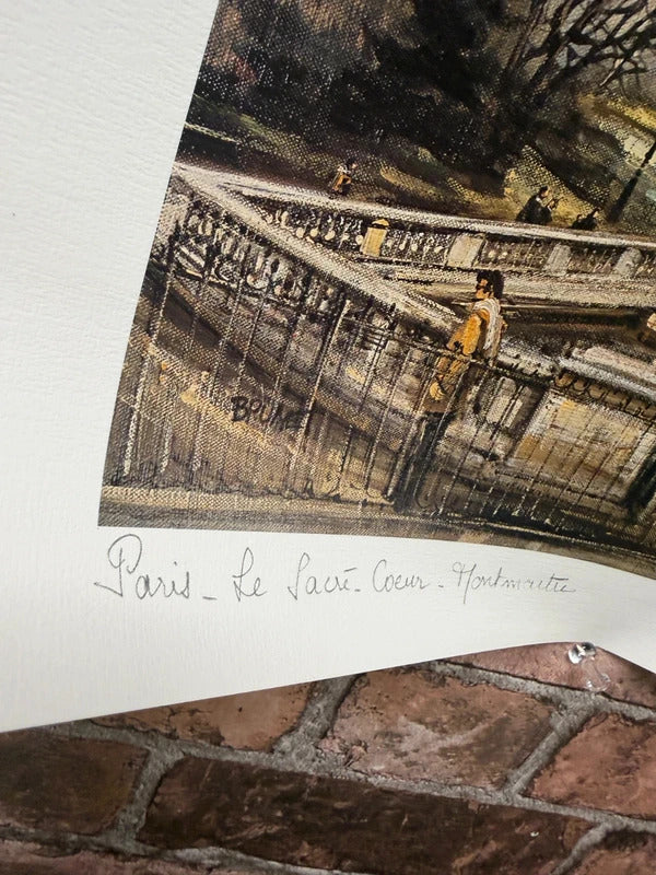 Set of Three Lithograph Prints of Paris, Brunet