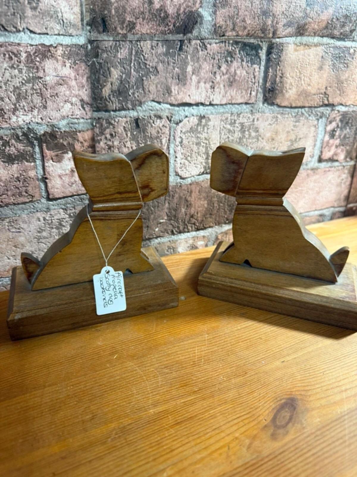 Scotty Dog Wooden Book Ends