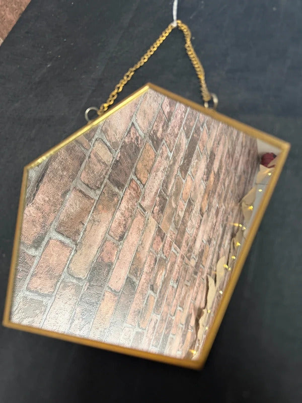 Vintage Style Brass Edge Mirror