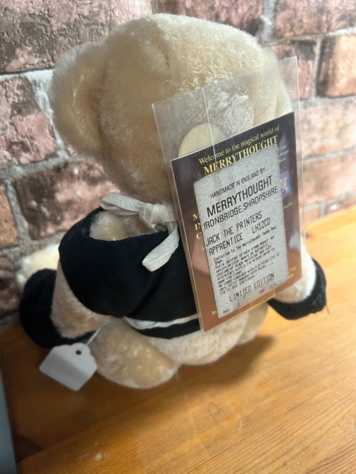 Merrythought Jack The Printers Apprentice Limited Edition Bear