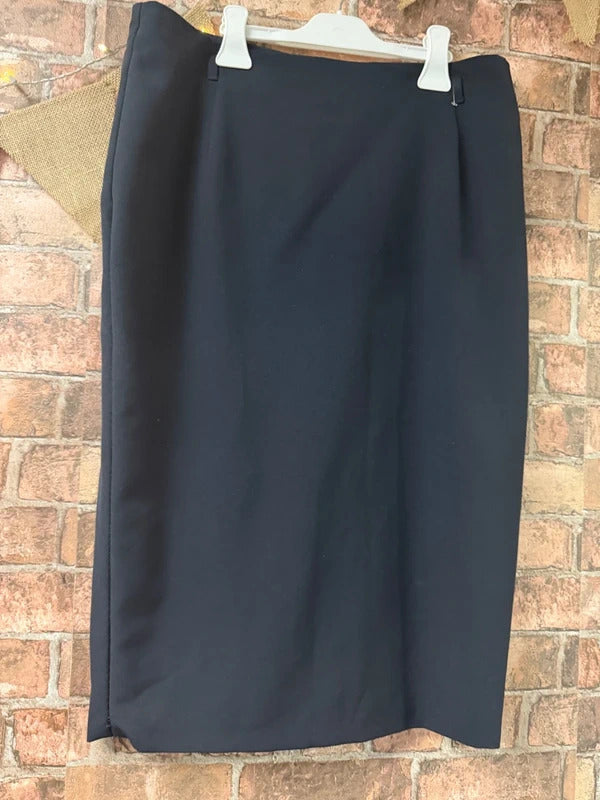 M&S Navy Pencil Skirt - Size 14