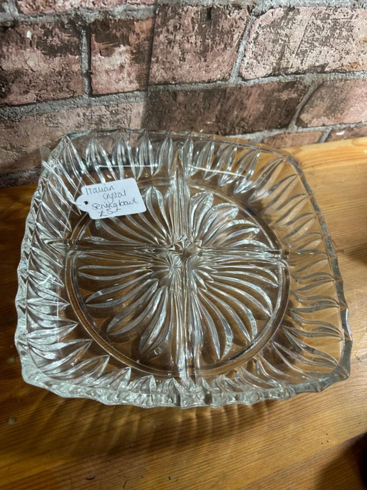 Italian Crystal Serving Bowl