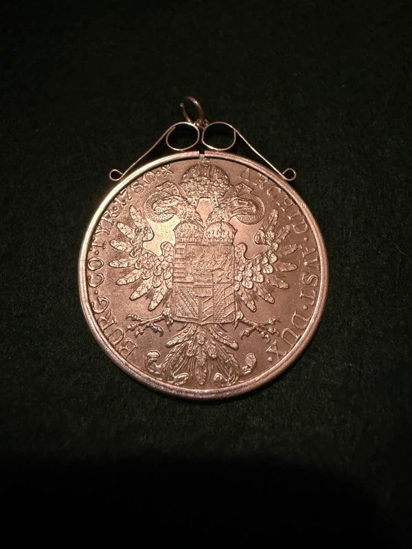 Sterling Silver 1780 Maria Theresa Coin Pendant