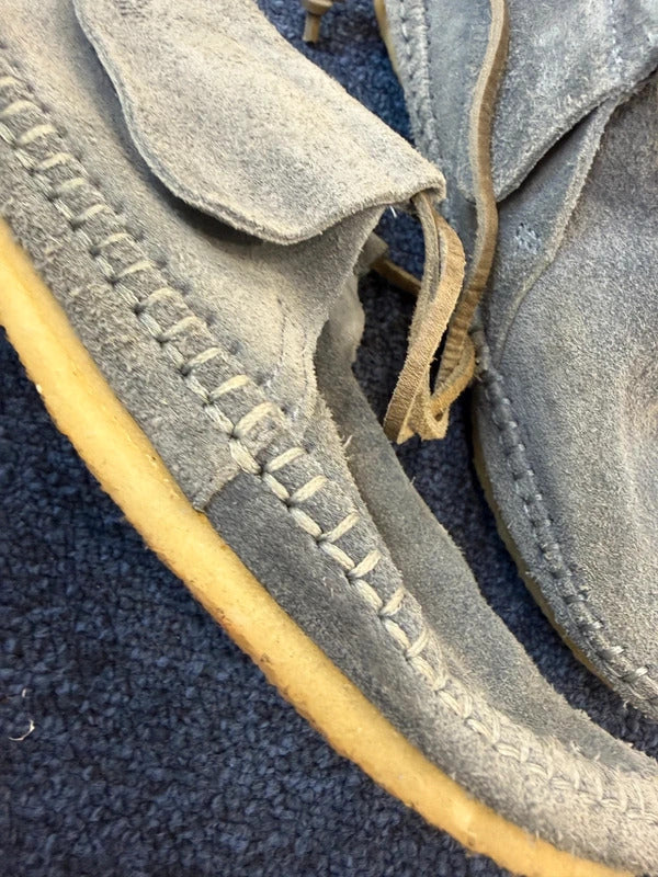 Clarks Originals Denim Blue Suede Shoes - Size 4.5D
