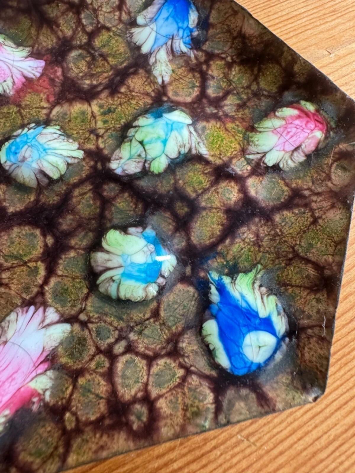 Spanish Esmaltes Garcia Enamel on Copper Trinket Dish