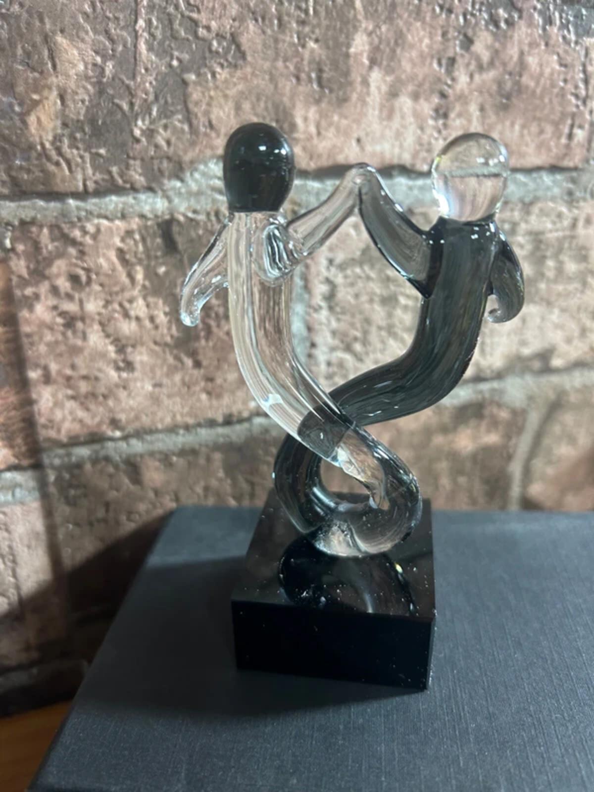 Pair of Newark Glass Rumba Sculptures