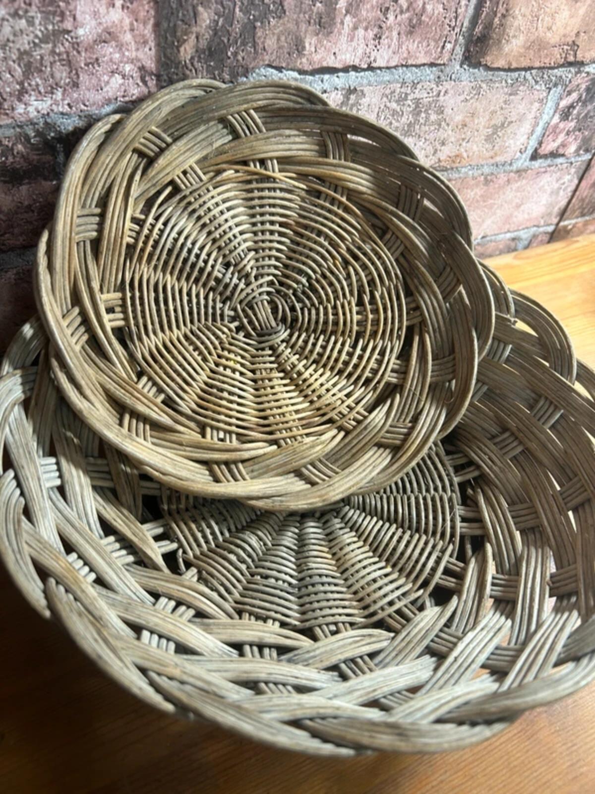 Pair of Vintage Wicker Baskets