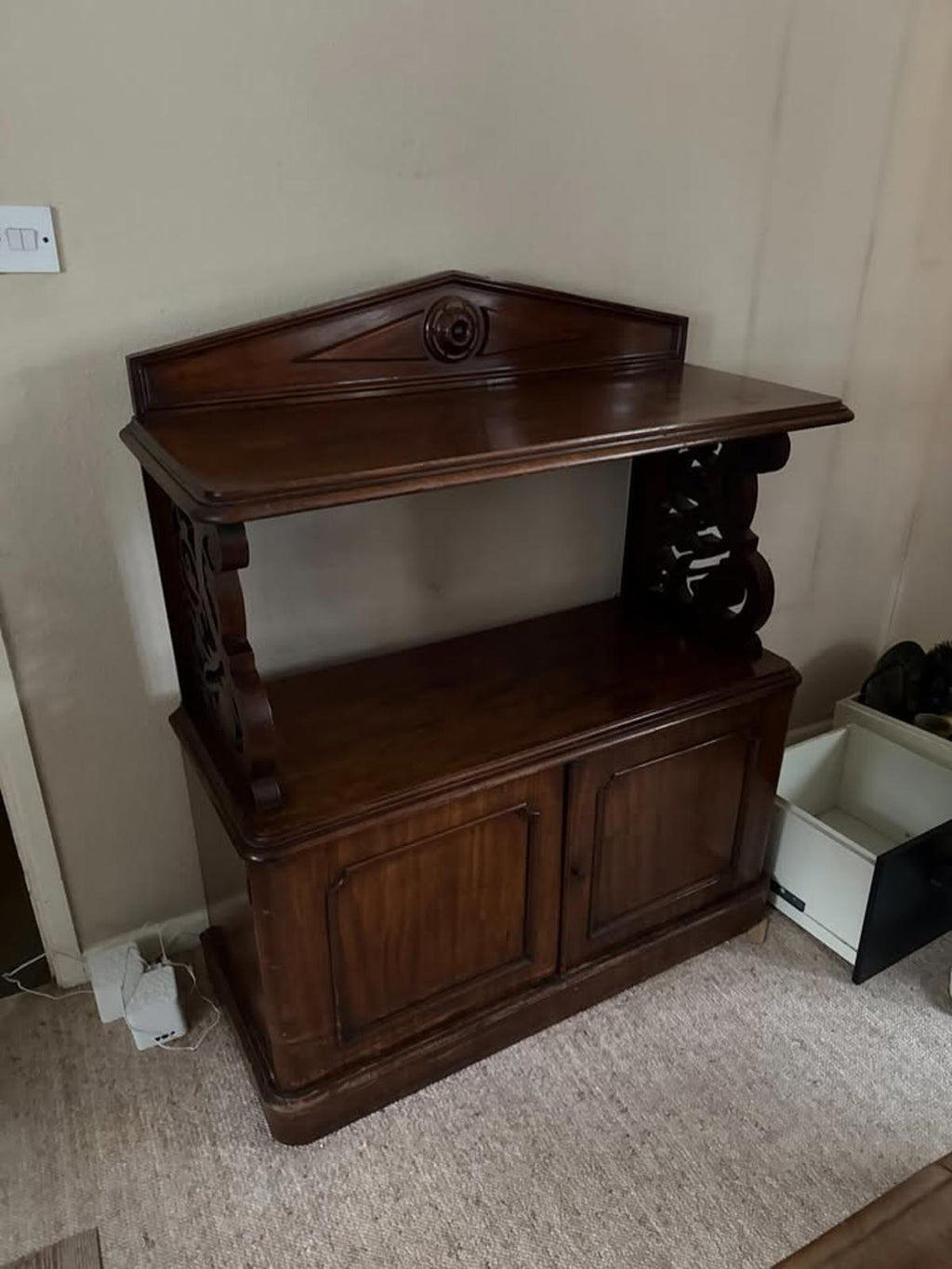 Antique Buffet, Scottish Server Cabinet, Mahogany, Mid Victorian C.1870