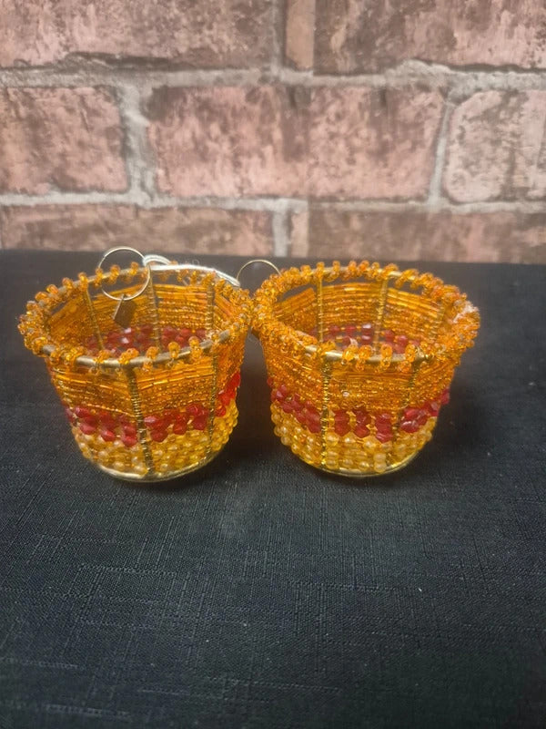Beaded tea light holders