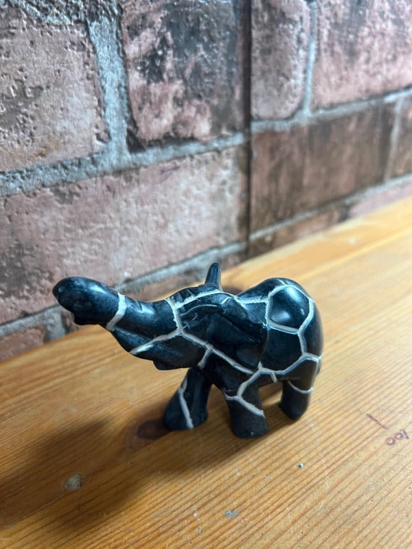 Black Onyx Elephant Ornament