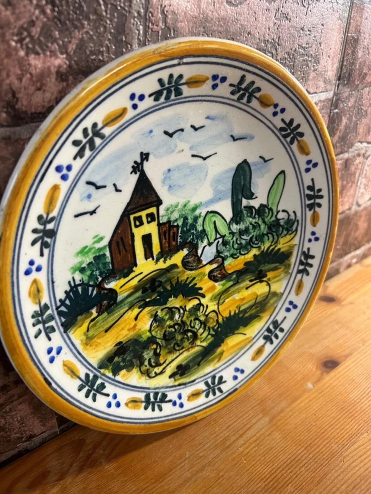 Colmbra Style Portugese Hand Painted Plate