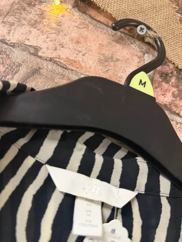 H&M Zebra Print Blouse - Size 14