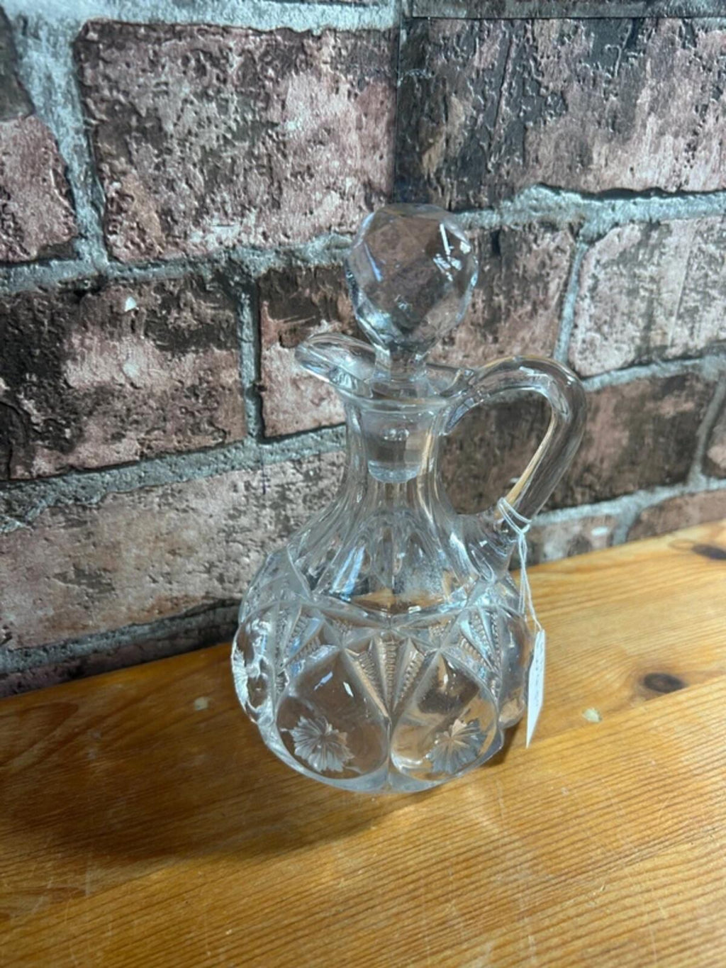 Crystal Cut Vintage Vinegar Decanter