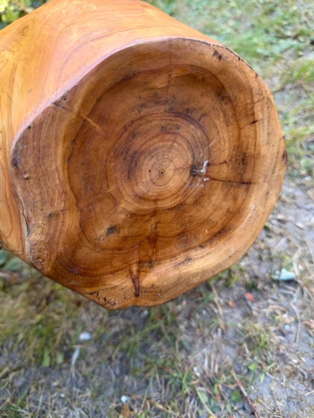 Burl Wood Hand Crafted Basket
