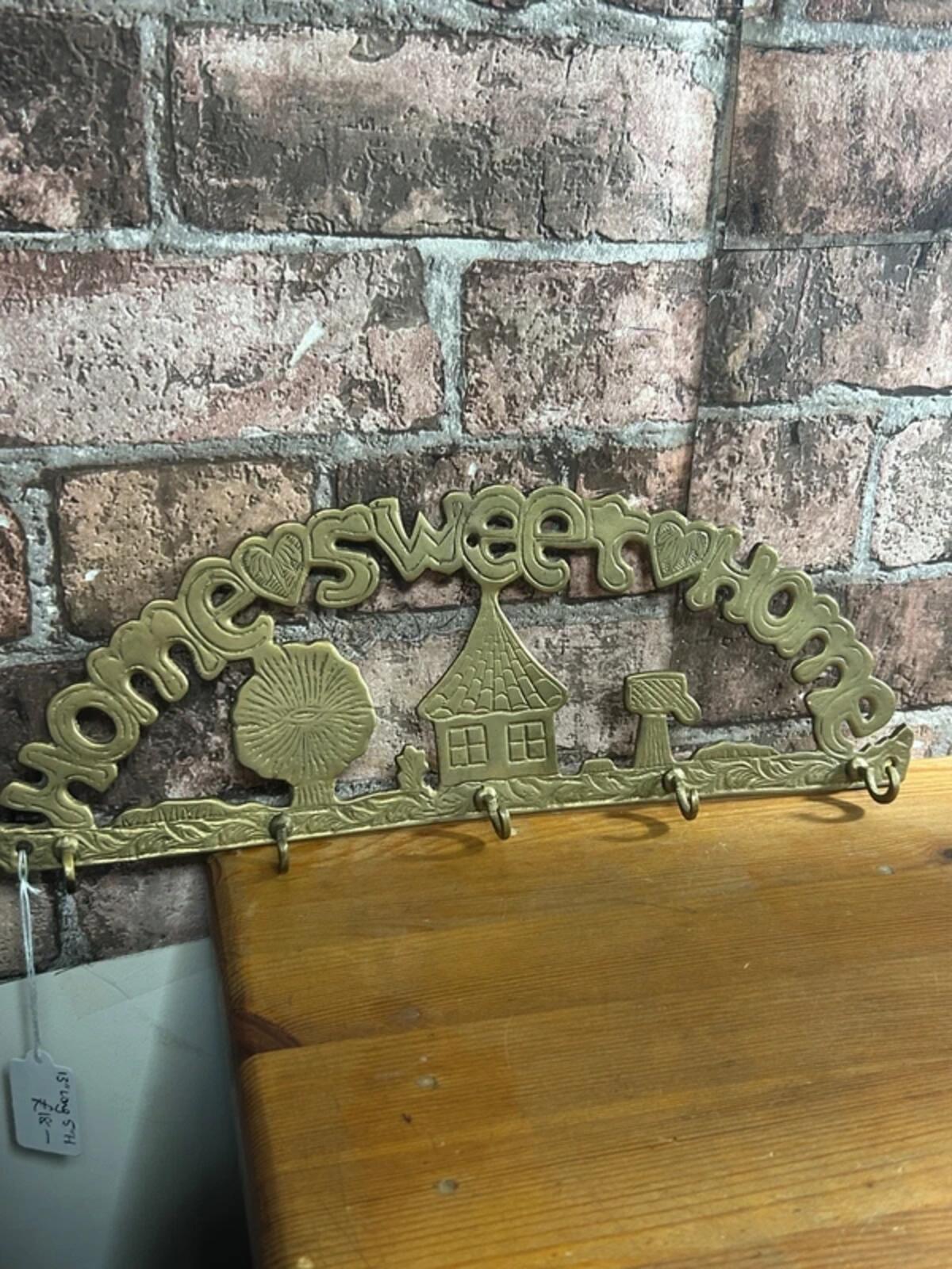 Vintage Home Sweet Home Brass