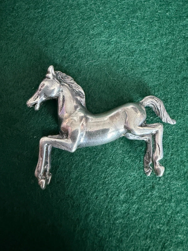 Antique Sterling Silver Horse Ornament