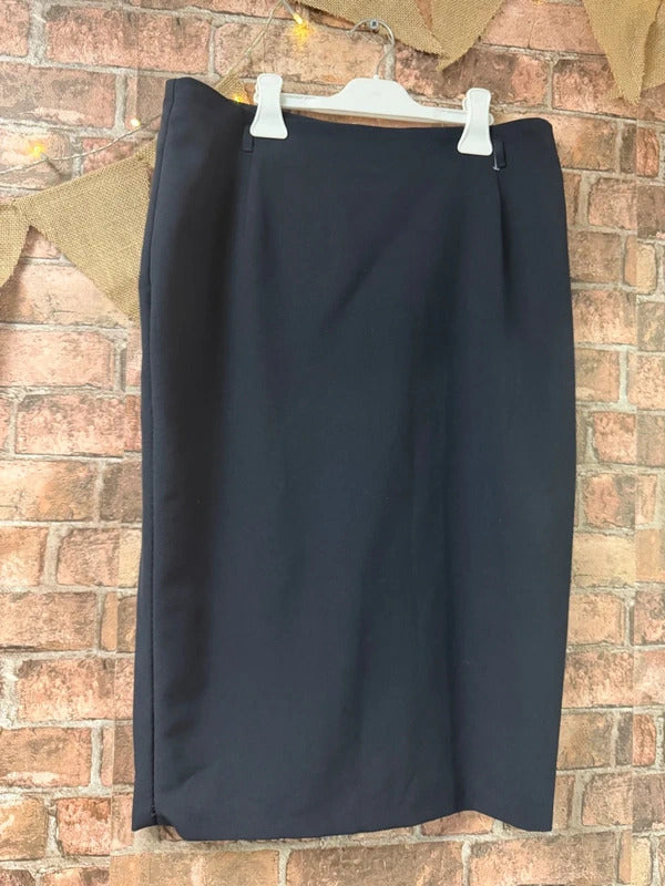 M&S Navy Pencil Skirt - Size 14