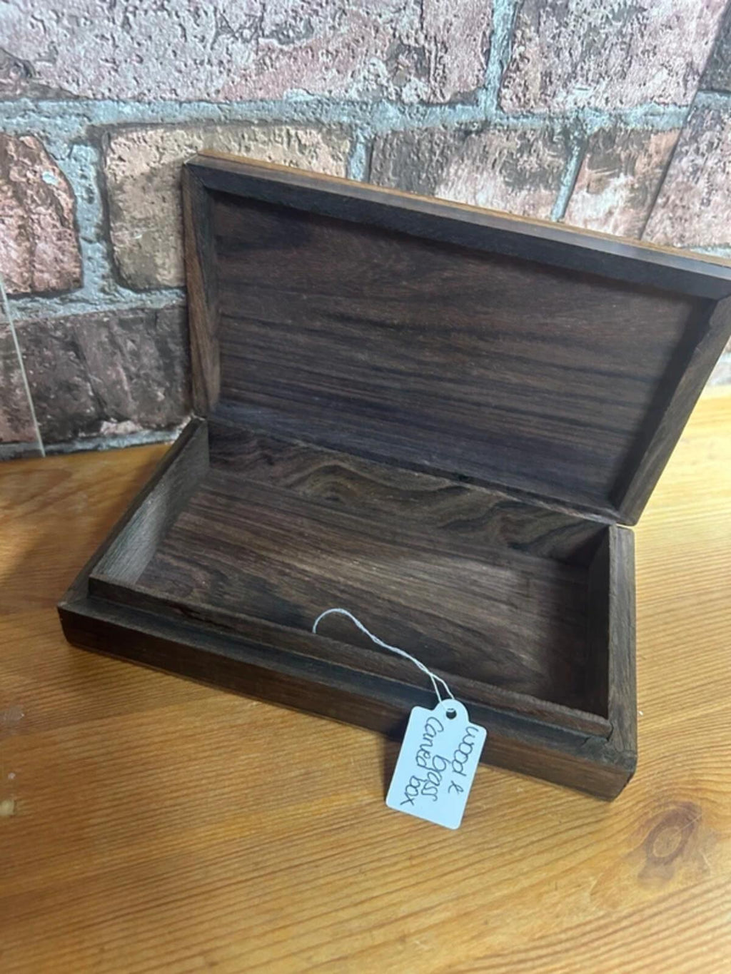 Vintage Wooden and Brass Carved Box